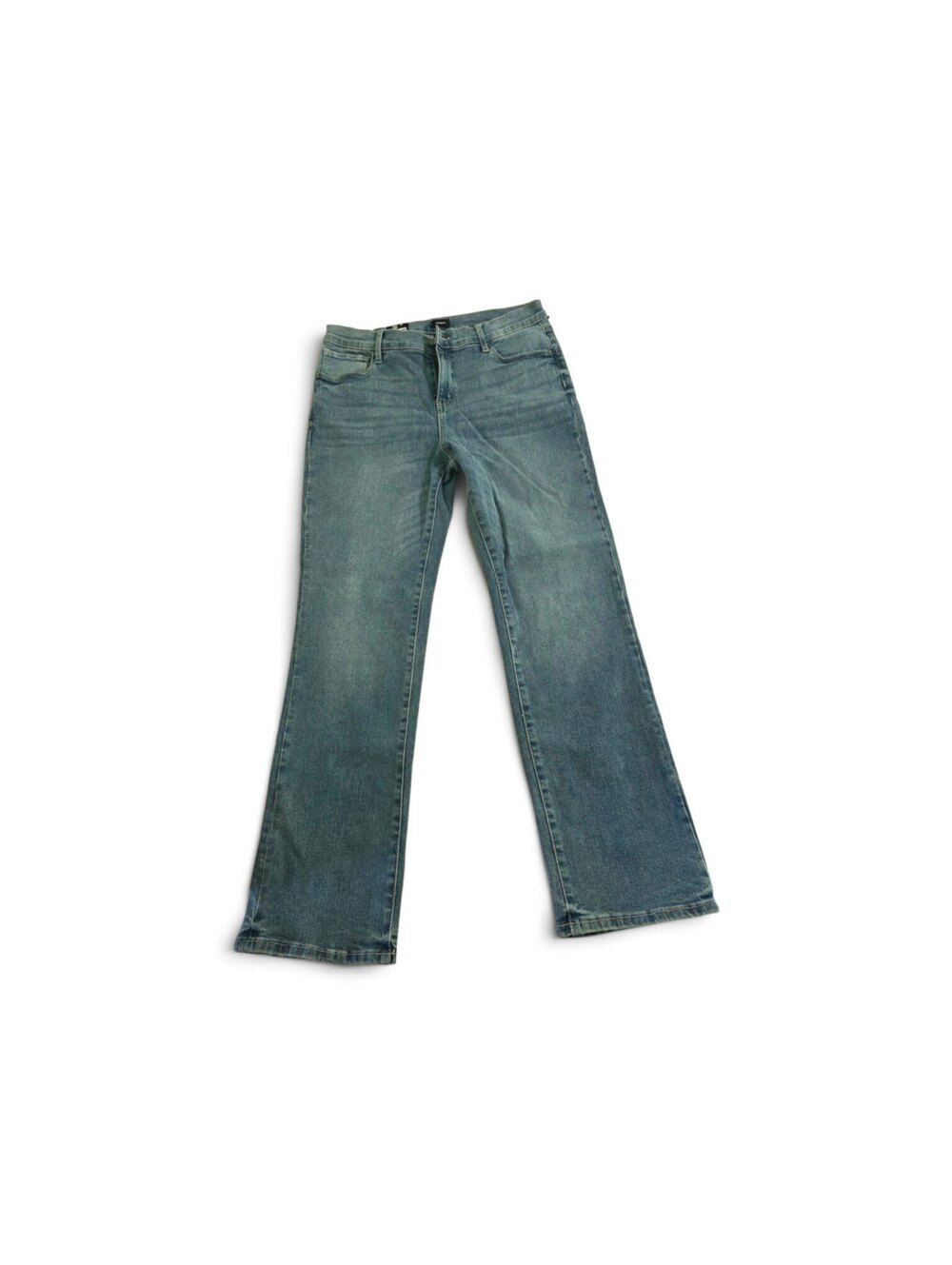 Express women's bootcut jeans, medium to light indigo 16